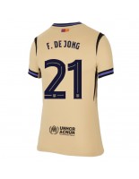 Barcelona Frenkie de Jong #21 Vieraspaita Naisten 2025-26 Lyhythihainen